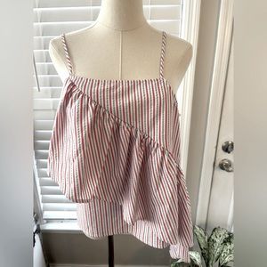 Striped babydoll top